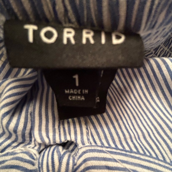 Torrid Striped Bow Babydoll Tank Top - Picture 3 of 6